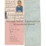 FOOTBALL AUTOGRAPHS Album pages from the 1930's including Manchester City 1937/8 X 10, New