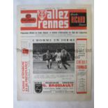 RENNES - RANGERS 71 "Allez Rennes" programme for Rennes home game v Rangers, 14/9/71, European Cup -