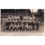 NORWICH 1930s Norwich team group postcard, early 1930s, players named beneath, slight crease.