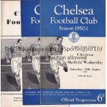 CHELSEA Seventeen Chelsea home programmes from the 1950/51 season. All have either score, scorers