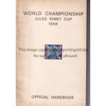 WORLD CUP 1966 Official handbook issued by the organising committee for the 1966 World Cup in