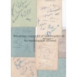 FOOTBALL AUTOGRAPHS 1940'S Seven album pages including Everton X 12 autographs, Sheff. Utd. X 11,