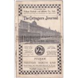 FULHAM - PRESTON 1933 Fulham home programme v Preston, 14/4/1933, fold, pencil changes, slight