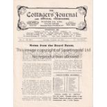 FULHAM - COVENTRY 1922 Fulham home programme v Coventry, 9/12/1922, complete four page issue, fold,