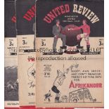 MANCHESTER UNITED Ten Manchester United home programmes 47/8 v Sunderland and Aston Villa, 48/9 v