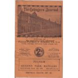 FULHAM - QPR 1930 Fulham home programme v QPR, 3/5/1930, slight creasing, small pencil tip type