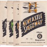 NEWCASTLE SPEEDWAY Four home programmes in 1949 v. Glasgow 2/5, Sheffield 23/5, Bristol 30/5 and