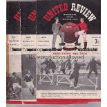 MAN UTD 51/52 Eighteen Manchester United home programmes, 51/2, includes v Liverpool, Arsenal,