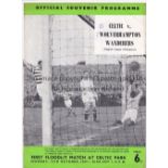 CELTIC - WOLVES 59 Celtic home programme v Wolves, 12/10/59, opening of Celtic Park floodlights,