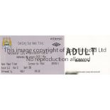 MAN CITY / MAN UNITED Ticket for the postponed Carling Cup Semi Final match at the Etihad Manchester