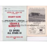 TOTTENHAM Two programmes, Dartford v Tottenham, 22/4/65 Metropolitan League and Crown & Manor FC v
