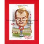 WALES RUGBY Twenty one 10" X 8" caricature prints for the 1999 World Cup issued by Ruglys. Good