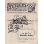 WEST BROM - NORTHAMPTON 45 West Brom home programme v Northampton, 17/3/45, folds, some creasing.