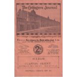 FULHAM - CLAPTON ORIENT 1931 Fulham home programme v Clapton Orient, 17/10/1931, Division 3 South, ,