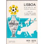 1967 EUROPEAN CUP FINAL Official programme, 1967 European Cup Final, Inter Milan v Celtic, 25/5/67