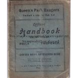 QPR HANDBOOK 1926-27 QPR Official handbook, 1926-27, 40 pages complete with covers, minor