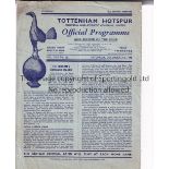 AT TOTTENHAM 49 Tottenham light blue four page programme, Oxford University v Cambridge