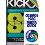 NEW YORK COSMOS Five programmes, 4 of which are the large Kick magazine issues, v. Tampa Bay Rowdies