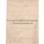 GRIMSBY TOWN 1930'S Album page signed by 16 players from the early 1930's. Generally good