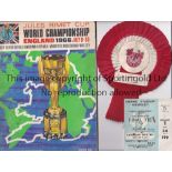 1966 WORLD CUP Seat ticket for the Final England v West Germany, slight vertical crease and rust