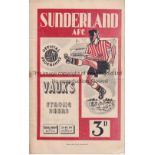 SUNDERLAND - MAN UTD 50 Sunderland home programme v Manchester United, Christmas Day 1950, fold,