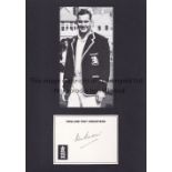 ALEC BEDSER CRICKET AUTOGRAPH A mounted black & white picture and white signed card of the England