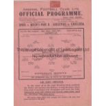 ARSENAL - TOTTENHAM 41 Arsenal single sheet home programme v Tottenham, 20/9/41 at White Hart