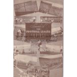 ARSENAL / TOTTEHAM Football League Jubilee programme Arsenal v Tottenham Hotspur 20/8/1938. some