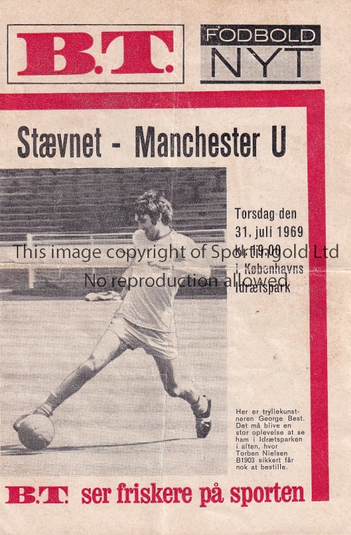 STAEVENET - MAN UTD 69 Small format Staevenet home programme v Manchester United, 31/7/69 played