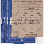 CHELSEA Chelsea miscellany comprising five Chelsea home friendlies programmes v CDSA Moscow 57,