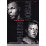 BOXING Official Venue programme for the fight at MGM Grand in Las Vegas between Mike Tyson and