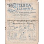 CHELSEA - FULHAM 1925 Chelsea home programme v Fulham, 26/9/1925, wear along folds, tear to top