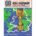 1966 WORLD CUP Official Tournament programme signed on front cover by eight of the England winning