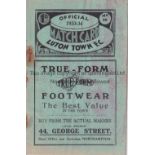 LUTON - ARSENAL 1934 Luton home programme v Arsenal, FA Cup, 13/1/1934, rusty staple removed, some