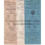 WEALDSTONE Three Wealdstone gatefold programmes all v Finchley Athenian League 1946/47 (score,