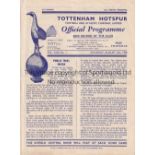 TOTTENHAM HOTSPUR Programme for the Public Trial, Whites v Reds 12/8/1950, slightly creased and very