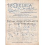 CHELSEA - FULHAM 1928 Chelsea home programme v Fulham, 21/1/1928, slight hole to top corner, minor