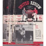 MANCHESTER UNITED One hundred and nineteen programmes. 1958/9 homes x 23, five with tokens