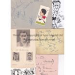 FOOTBALL AUTOGRAPHS Various pages including Huddersfield Town 1930's X 3, Millership, Beeson and