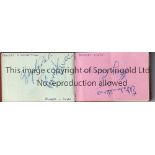 SCOTTISH AUTOGRAPHS Small autograph book full of signatures obtained at Scottish games in the 1970s,