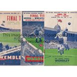 FA CUP FINALS Three FA Cup Final programmes, 1949, 50 and 52. Some staple rusting, slight folds