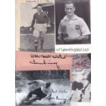 AUTOGRAPHS A collection of signatures on programmes, photos, press cuttings and blank cards to