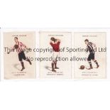 CIGARETTE SILKS Three small colour silks cards issued by B.D.V cigarettes, Newcastle United,