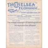 CHELSEA Programme Chelsea v Leyton London League 8/12/1909. Ex Bound Volume. Good