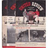 MANCHESTER UNITED Twenty one Manchester United home programmes, 49/50 v Huddersfield, 50/51 v