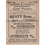 EVERTON - SUNDERLAND 1911 Everton home programme v Sunderland, 2/12/1911, ex bound volume, also