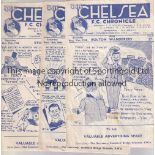 CHELSEA Twenty two Chelsea home gatefold programmes from the League and FA Cup in the 1946/47 season