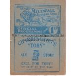 MILLWALL 1937 Full size Millwall programme for pre-season practice match, Blues v Reds , 21/8/