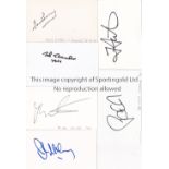 TENNIS A collection of 34 signatures all on individual blank cards of tennis players to include Fred