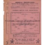CHELSEA WAR CUP SEMI FINALS/ TOTTENHAM Two single sheet programmes in which Chelsea played for War